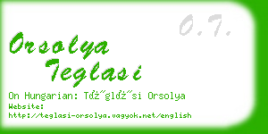 orsolya teglasi business card